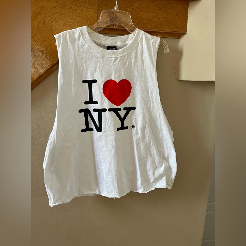 2 for $15 - White I Love NY Sleeveless Top